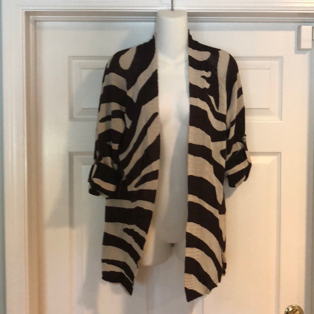 Chico’s Brown & tan cardigan